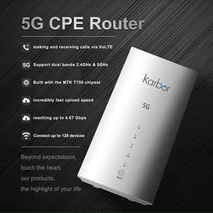 Karbor 5G LTE CPE Router Home Firewall WiFi 6 VoLTE 2167Mbps 300-500m Rango RJ45 WAN/LAN Puertos Nano SIM Soporte - Product Image 4