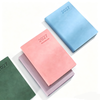 Carnet A5 à couverture souple en cuir PU 2027, agenda quotidien, journal avec index mensuels, logo personnalisé, vente en gros, papier de bureau professionnel