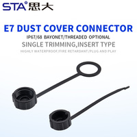 Conector Impermeable de Plástico IP67/IP68 con Rosca 7/16"-28UNS, Tapa Antipolvo, Junta Impermeable de Bayoneta, Carcasa Protectora