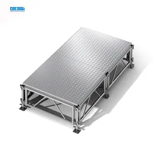 Global Concert Showroom Wedding 3-position Adjustable Aluminum Moving Aluminum Stage Customizable Sizes