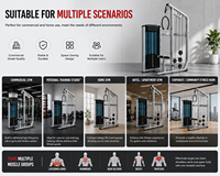 Máquina Profesional Ajustable de Polea Vertical de Acero para Ejercicios de Tracción, Apta para Uso Doméstico y Comercial