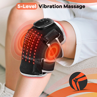 Genouillère de thérapie par lumière rouge sans fil rechargeable, massage vibrant infrarouge 660nm 850nm, électronique grand public