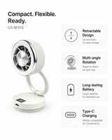 Mini ventilateur longue autonomie 2000 mAh avec affichage numérique, 3 vitesses, moteur sans balais 600 min, électroplaqué, portable et de bureau, USB-C