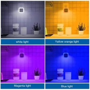 Sensor Night Light Automatic on Off Sensor Lights <b>Plug</b> Into Wall Stair Lamp for Stairway <b>Bathroom</b> Room Garage Cabinet Bedroom - Product Image 6