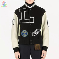Custom Baseball Jackets for Men, Genuine Leather Sleeves