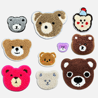 Patch en polaire ours à thermocoller pour sweat à capuche, design animal, vente en gros d'usine, patch DIY pour vêtements