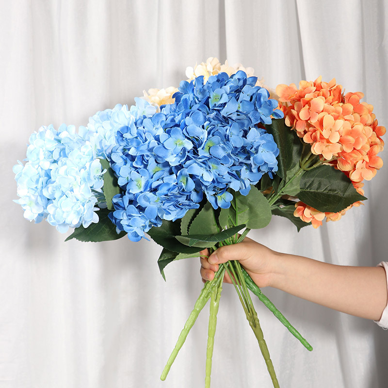 Свадебные декоративные цветы, увлажняющие реалистичные искусственные цветы, имитация гортензии, цветы