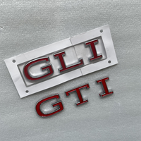 Autocollants de logo d'emblème de voiture en lettres 3D GLI GTI en plastique ABS adhésif personnalisé par le fabricant pour VW Jetta Golf