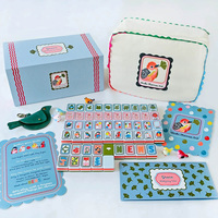 Set di Mahjong Durevole ed Ecologico, Pieghevole, in Acrilico Dipinto, 4 Strati, Incisione Profonda, Stampa UV, 160 Pezzi per Feste Familiari NMJL