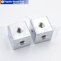 MALAXY M3 bloc de fixation de trou de vis à six côtés écrou carré zingué, écrou de blocage à oxydation anodique en alliage d'aluminium 10*10*10