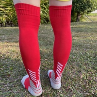 Chaussettes longues en Spandex pour jeunes, 1 paire, au dessus du genou, pour le Football, idéal pour les Sports de plein air