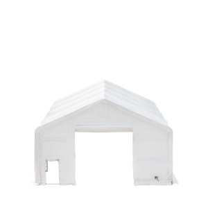 Abri de stockage en acier galvanisé à double poutre robuste de 20x63x15 pieds pour voitures, véhicules extérieurs, bateaux, <span class=keywords><strong>moto</strong></span>, couverture en PE pour métal - Product Image 6