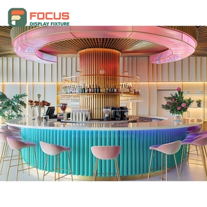 Mostrador de Servicio de Café Moderno, Estación de Barista, Estante para Caja Registradora, Mostrador de Cafetería Blanco Mate - Product Image 2