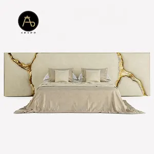 Juego de muebles de dormitorio de Hotel, diseño moderno personalizado de buena calidad, cama de pared