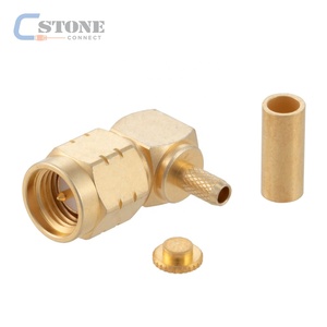 China _ FMCN45952 Non-Magnetic SMA Male Right Angle Connector Crimp Solder Attachment for <strong>RG174U</strong> - Product Image 1
