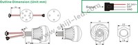 Shiji 45mm DC24V IP65 Pixel LED programmable RVB, éclairage ponctuel en matériau PC pour parcs d'attractions et publicité sur façades de bâtiments