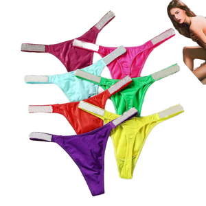 Culotte string invisible taille basse en spandex sans couture pour l'été – <span class=keywords><strong>Tanga</strong></span> <span class=keywords><strong>sexy</strong></span> en T tricoté confortable - Product Image 4
