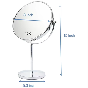 1X/10x Magnifying gương trang điểm 8 inch lớn bảng gương với đứng cá nhân trang điểm gương với độ phóng đại - Product Image 6
