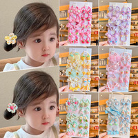 Set 20 "Aksesori ikat rambut Korea lembut lucu anak bayi tidak merusak pita rambut elastis pola bunga busur gadis Internet terkenal