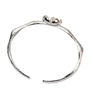 S925 <b>Silver</b> Lotus Flower <b>Bracelet</b> 8-10 Pearls Women's DIY Jewelry Accessories Empty Tray Semi Finished Pearl <b>Bracelets</b> <b>Bangles</b> - Product Image 5