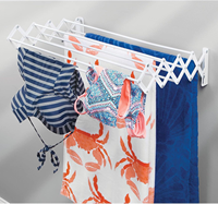 Séchoir à linge mural à pousser et à tirer, Tendedero De Ropa Plegables Decorativos De Pared, séchoir à linge mural