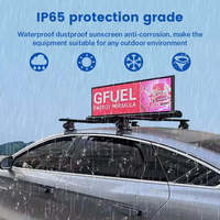 Panneau d'affichage publicitaire à messages défilants programmable double face IP65 4G WIFI P2.5 P3.33 P5 pour voitures et taxis, écran LED sur le toit