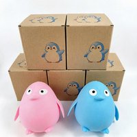 Mini pingouin Kawaii en TPR souple, jouet anti-stress à presser pour enfants, cadeau, souvenir de fête, jouet animal en TPR, vente en gros