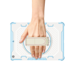 Housse de tablette robuste antichoc hybride TPU pour <span class=keywords><strong>iPad</strong></span> 10.2 7e 8e 9e génération 2019 2020 <span class=keywords><strong>2021</strong></span> dragonne étui de béquille rotative - Product Image 1