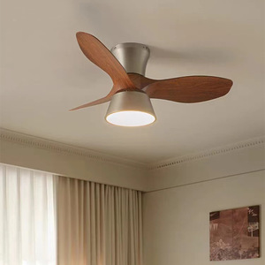 Ventilateur de plafond rétro américain médiéval français avec 5 pales moteur à courant continu à fréquence variable corps en verre pour chambre étude restaurant utilisation - Product Image 2