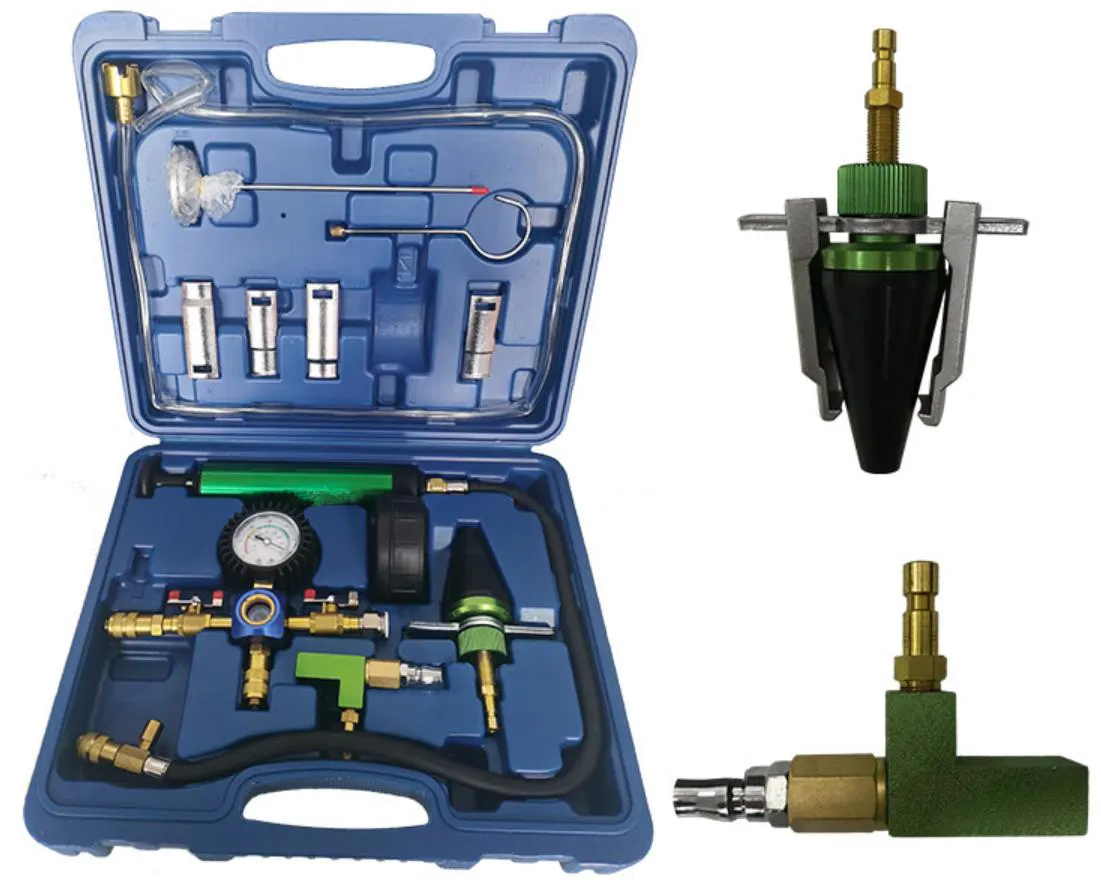 Universal Vehicle Tools Professional Vacuum Type Coolant Refilling Radiator Pressure Tester / Detector Tool Kit