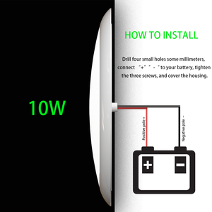 Lampe de toit <span class=keywords><strong>LED</strong></span> marine ultra-mince de 3 pouces 7 pouces étanche 12v-24v pour les intérieurs d'autobus et de camping-cars, accessoires d'éclairage intérieur automatique - Product Image 4