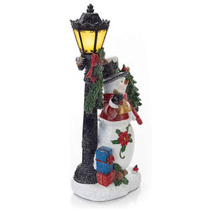 Bonhomme de neige de Noël avec <span class=keywords><strong>lampadaire</strong></span> lumineux LED, lumière de fête - Product Image 2