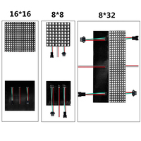 Écran de panneau LED WS2812B, 16x16 Pixels, Module W2812, lumière 5050 matrice, couleur de rêve, adressable individuellement, 5V