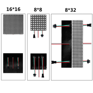 Écran de panneau LED WS2812B, 16x16 Pixels, <span class=keywords><strong>Module</strong></span> W2812, lumière 5050 matrice, couleur de rêve, adressable individuellement, 5V - Product Image 6