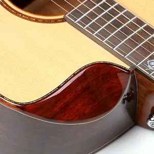 Venta al por mayor de alta calidad de madera maciza de abeto rosewood guitarra acústica