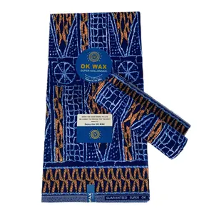Marché africain 100% Polyester Gaufrage Design Impression double face Robe Ankara africaine