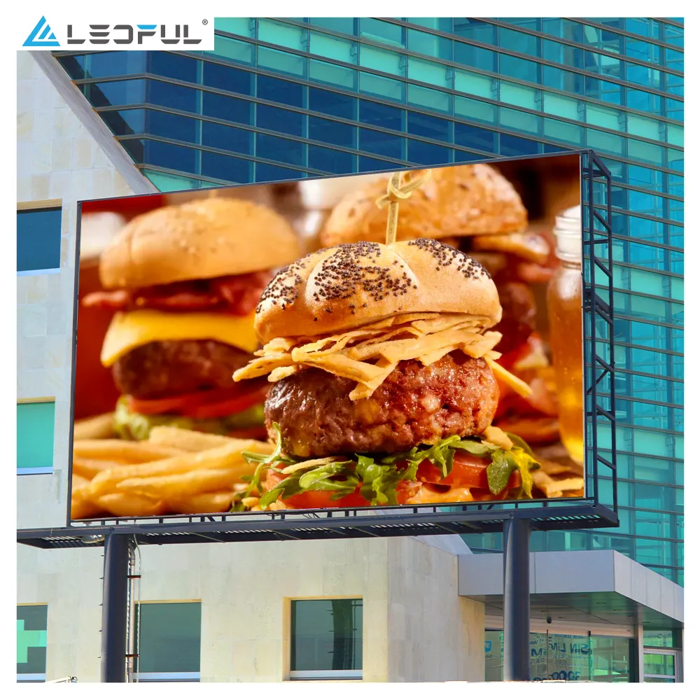 Placa de exibição led gigante, smd 960*960mm anúncio comercial eletrônico ao ar livre p16 16mm grande