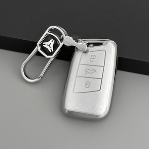 Funda de TPU para Llave de Coche Personalizada con Diseño de Arena Movediza Plateada, Compatible con <span class=keywords><strong>VW</strong></span> Golf, Polo, Tiguan, Passat, Caddy, Funda para Llave Plegable, Bolsa para Llave con Control Remoto - Product Image 2