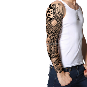 Personnalisable Grande <span class=keywords><strong>Taille</strong></span> Bras Complet Tatouages Temporaires à la Mode Autocollants de Tatouage Étanches pour Hommes et Femmes Corps - Product Image 1