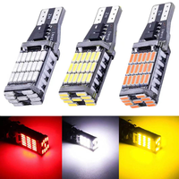 Ampoules LED de clignotant de voiture T15 W16W 921 912 T16 T10, haute puissance 45 SMD 4014, remplacement pour feux de recul de voiture, blanc