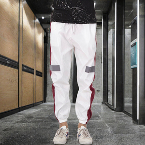<b>Men</b> Eco-Friendly Contrast Side Stripe <b>Drawstring</b> Closure Jogger Pants Casual Running <b>Trousers</b> Lightweight Breathable 100% - Product Image 3