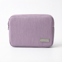 Pochette de maquillage moderne en velours côtelé, organiseur de voyage avec compartiments à double fermeture éclair pour cosmétiques, modèle chinois BBC2316