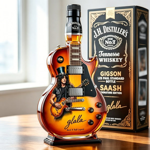 Decantador de Vidrio de Borosilicato con Forma de Guitarra Estilo Retro Rock, Botella Artística para Whisky y <span class=keywords><strong>Vino</strong></span> Tinto, Suministro Transfronterizo - Product Image 1