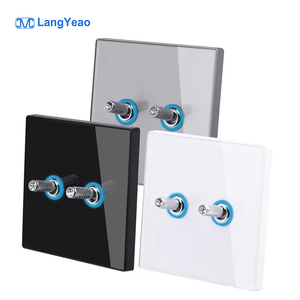 لوحة مفاتيح langeaea1/<span class=keywords><strong>2</strong></span>/Switch Gang Way كهربي جدار من الزجاج المقسى دفع تبديل بالجملة كحد أقصى. 13A - Product Image 1