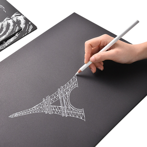 Bút Chì Vẽ Phác Thảo Sách A3/<span class=keywords><strong>A4</strong></span>/A5 32 Tờ Giấy Bìa Cứng Màu Đen Bút Chì Than Phác Thảo Chất Lượng Cao Bán Sỉ - Product Image 6