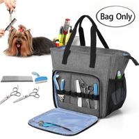 Nylon Pet Toilettage Fournitures Organisateur Fourre-Tout Fermeture À Glissière Solide Motif Chien Chat Accessoires Kit Comprend Voyage Snack Sac Bol
