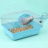 Petite cage à hamster en plastique avec plateau en plastique - Maison pour petits animaux