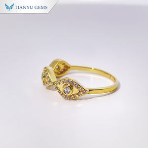 แหวนทองแดงประดับเพชรซิคอนดีไซน์เก๋ไก๋ทันสมัยจากเทียนหยู เจมส์ เครื่องประดับทองแดงสำหรับผู้หญิง - Product Image 3