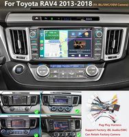 Autoradio tactile 8 pouces pour Toyota RAV4 2013-2018 avec Apple CarPlay sans fil, Android Auto, GPS, bouton de volume, caméra JBL OEM, commande au volant