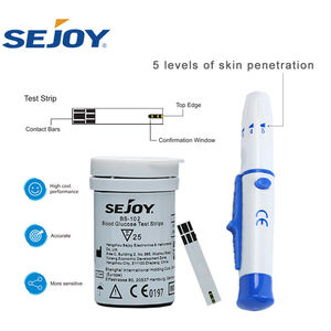 Sejoy Bandelettes de <span class=keywords><strong>test</strong></span> de <span class=keywords><strong>diagnostic</strong></span> Caractéristiques modernes Kit de glucomètre numérique Moniteurs de glycémie